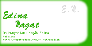 edina magat business card